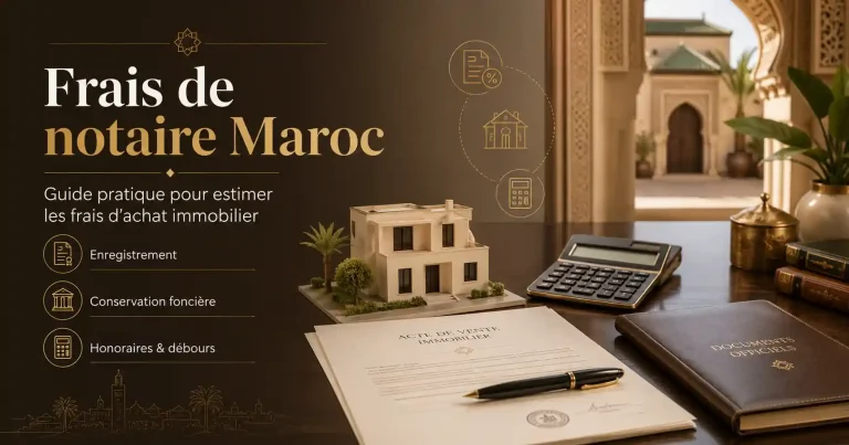 Frais de notaire au Maroc : calcul, enregistrement et conservation foncière